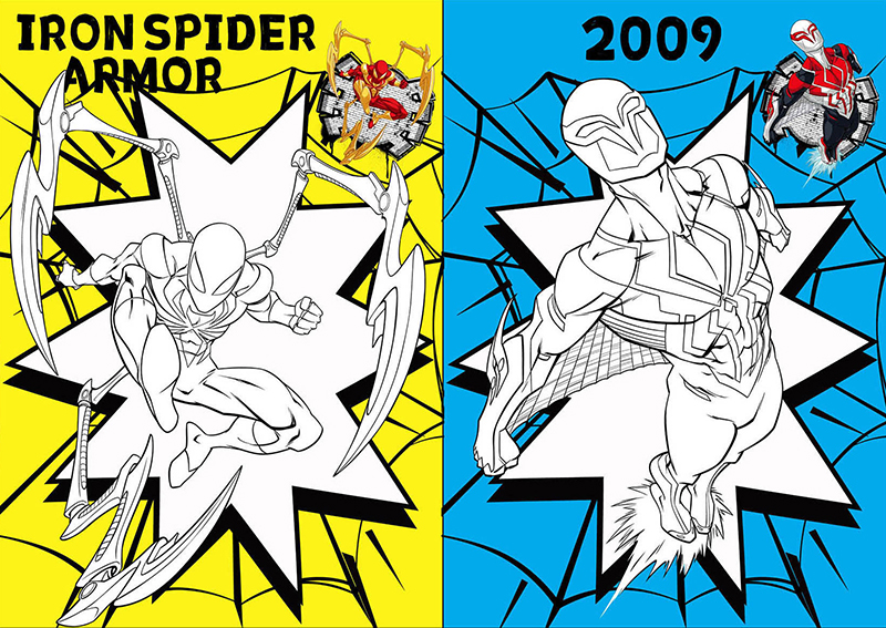 漫威蜘蛛人 NEW紋身彩繪畫